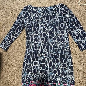 Lilly Pulitzer Blue and White Hollee Dress
